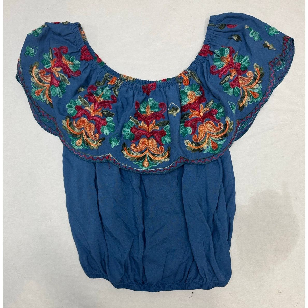 Other Boho Surf Gypsy Floral Off Shoulder Shirt NWOT Medium Size M / US 6-8 / IT 42-44 - 2 Thumbnail