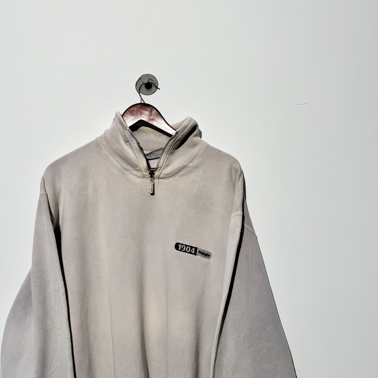 Vintage × Wrangler Vintage Wrangler Unisex White Cotton Sweatshirt Size XL Size US XL / EU 56 / 4 - 2 Thumbnail