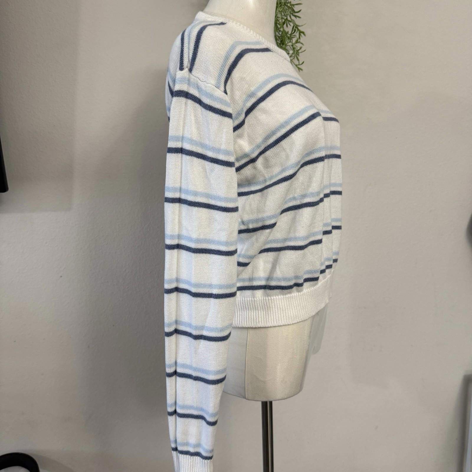 Designer Brandy Melville Striped Knit Sweater Size S / US 4 / IT 40 - 3 Thumbnail