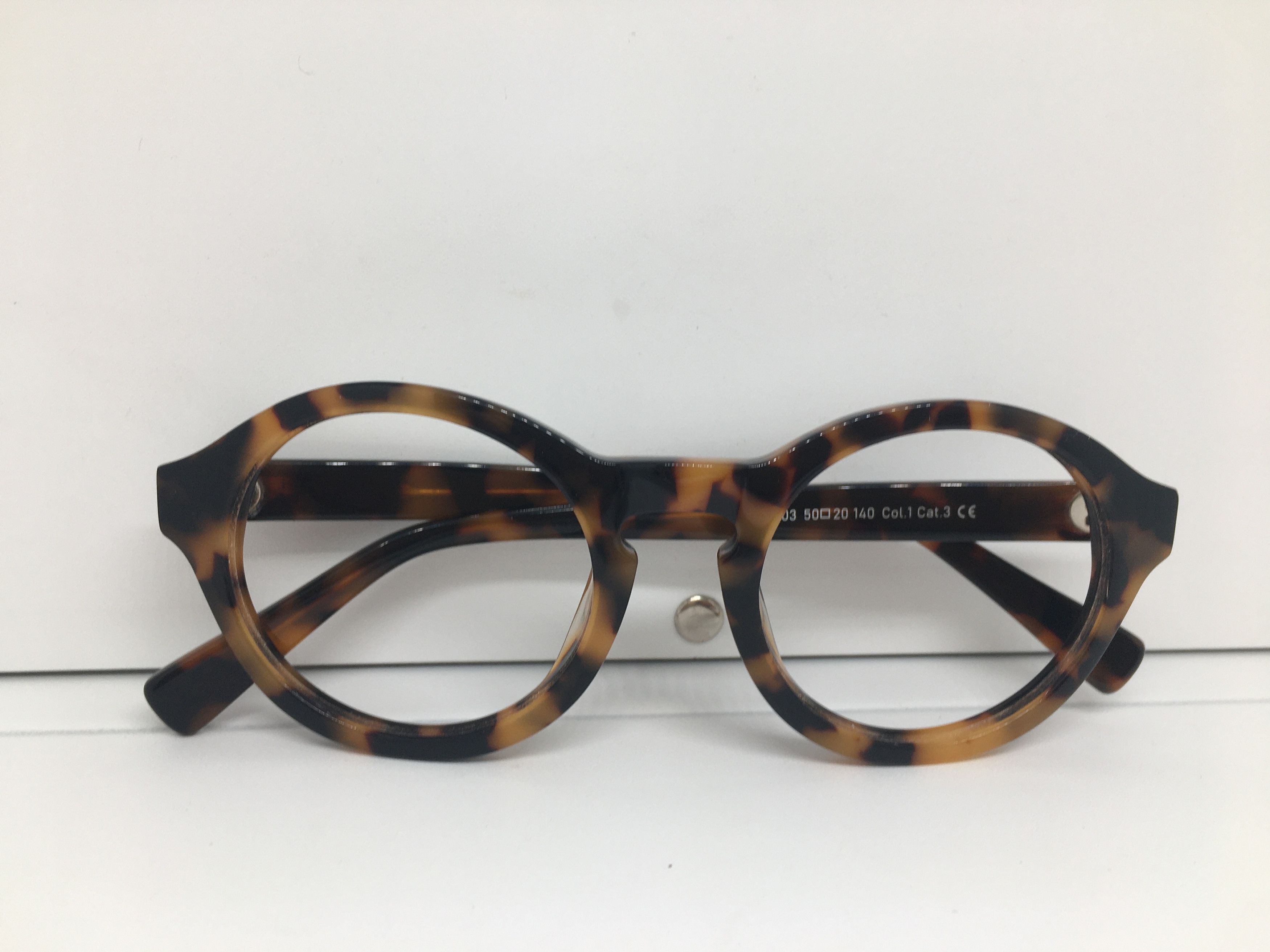 Other Handmade Tortoise Acetate Eyeglasses Frame Keyhole Size ONE SIZE - 6 Thumbnail