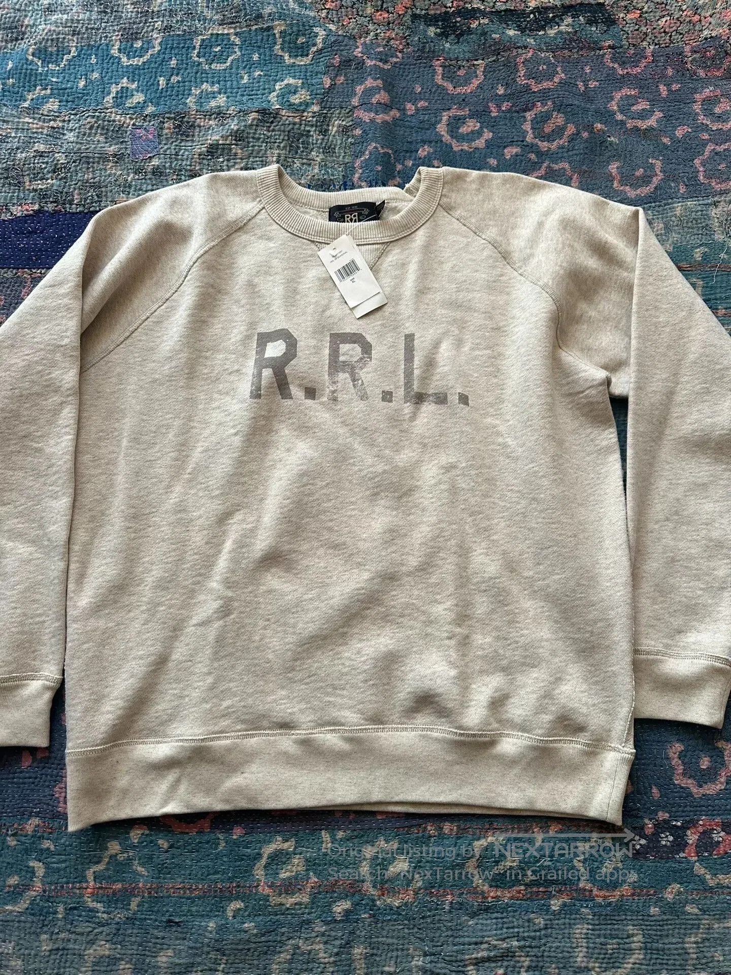 RRL Ralph Lauren RRL Ralph Lauren Logo Sweatshirt. Size US XL / EU 56 / 4 - 1 Thumbnail