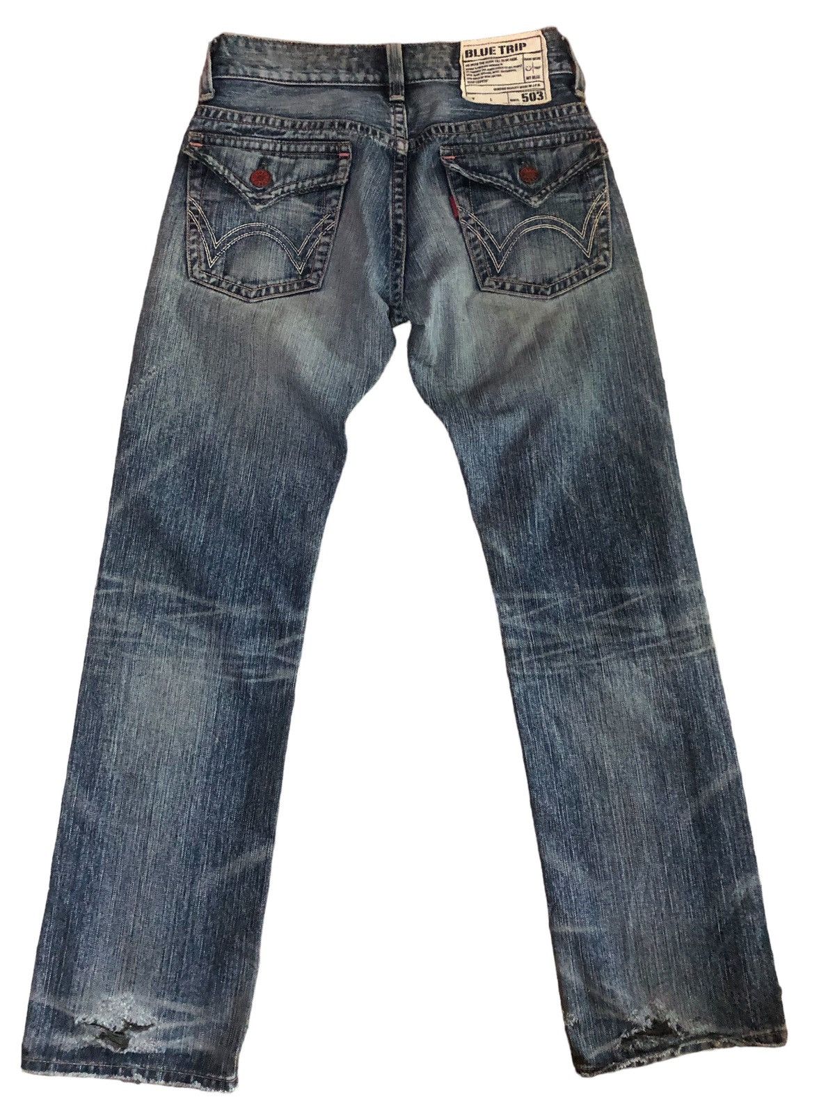 Edwin Edwin Blue Trip Distressed Denim Pants Size US 30 / EU 46 - 2 Thumbnail