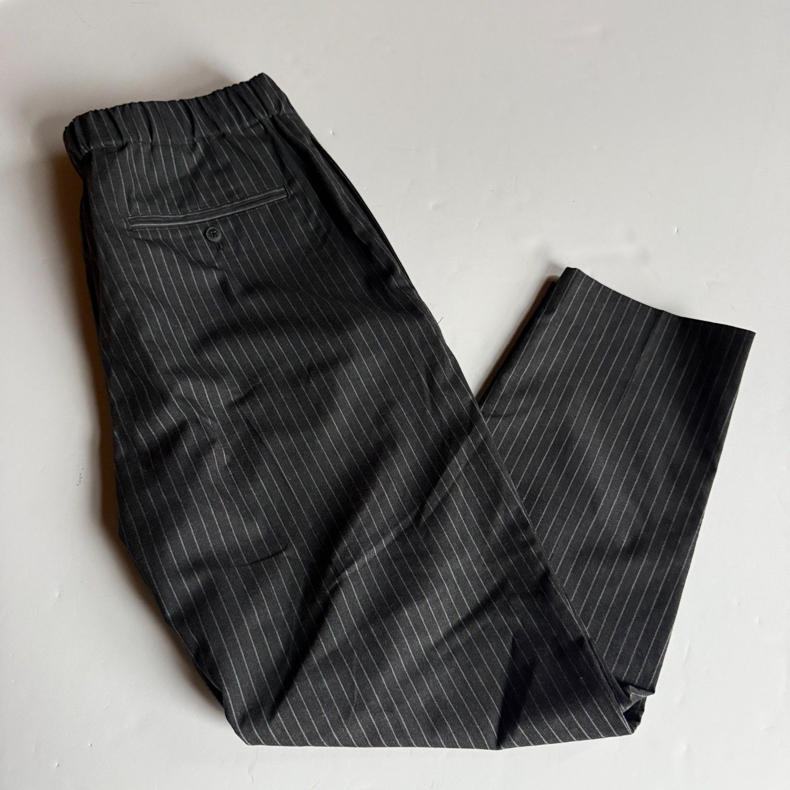 Club Monaco CLUB MONACO Grey Pinstripe Relaxed Dress Pants - Men's XL Size US 36 / EU 52 - 2 Thumbnail