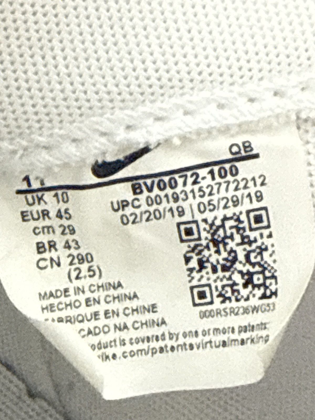 Nike × Sacai Nike Blazer High Sacai White Grey Size US 11 / EU 44 - 6 Thumbnail