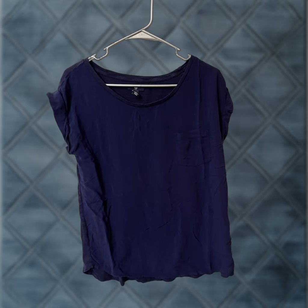 Gap VINTAGE GAP Womens Crew Neck T-Shirt Cap Sleeve Navy Blue Size M Shirt Womens Size M / US 6-8 / IT 42-44 - 1 Thumbnail