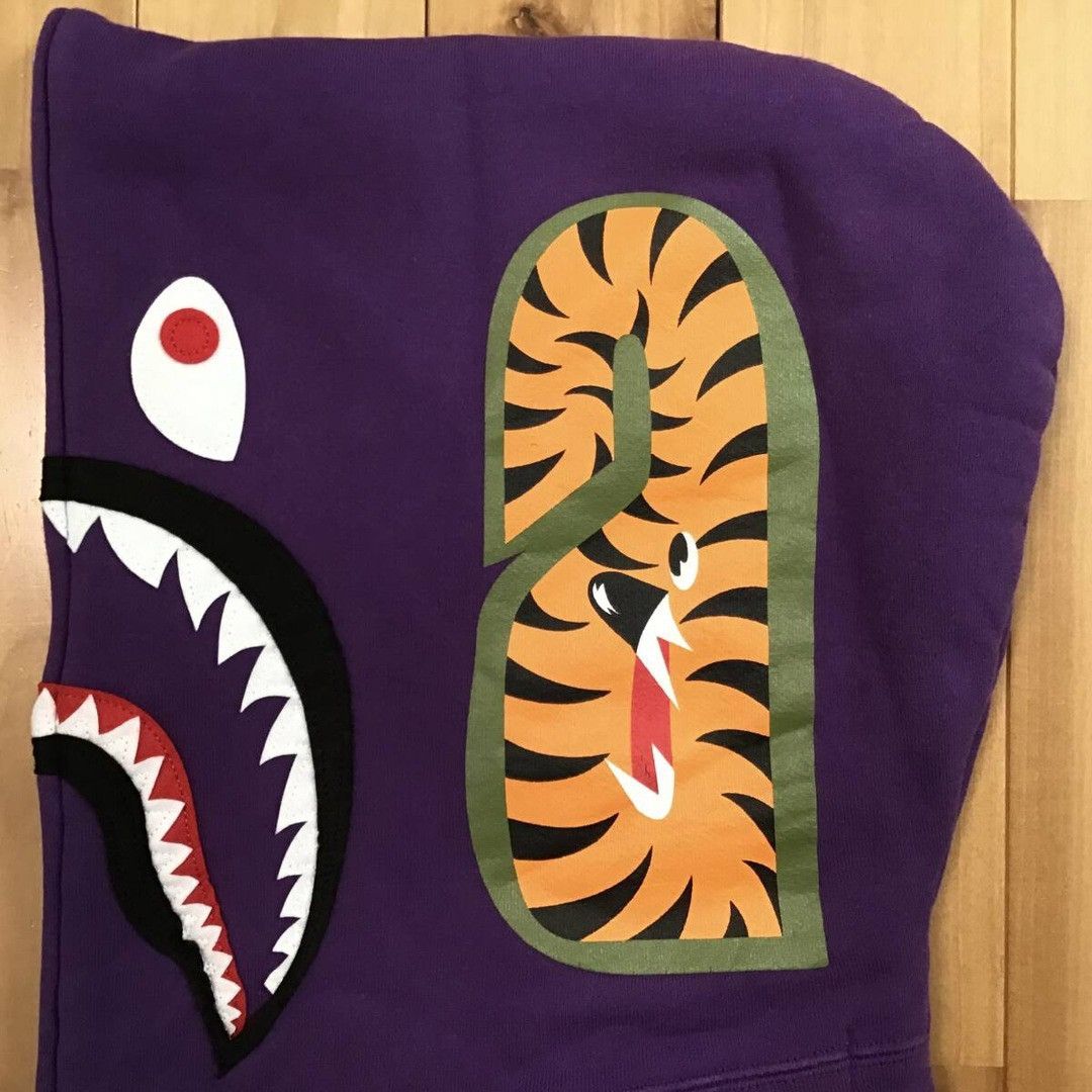 Bape BAPE Purple WGM shark full zip hoodie a bathing ape Size US L / EU 52-54 / 3 - 6 Thumbnail
