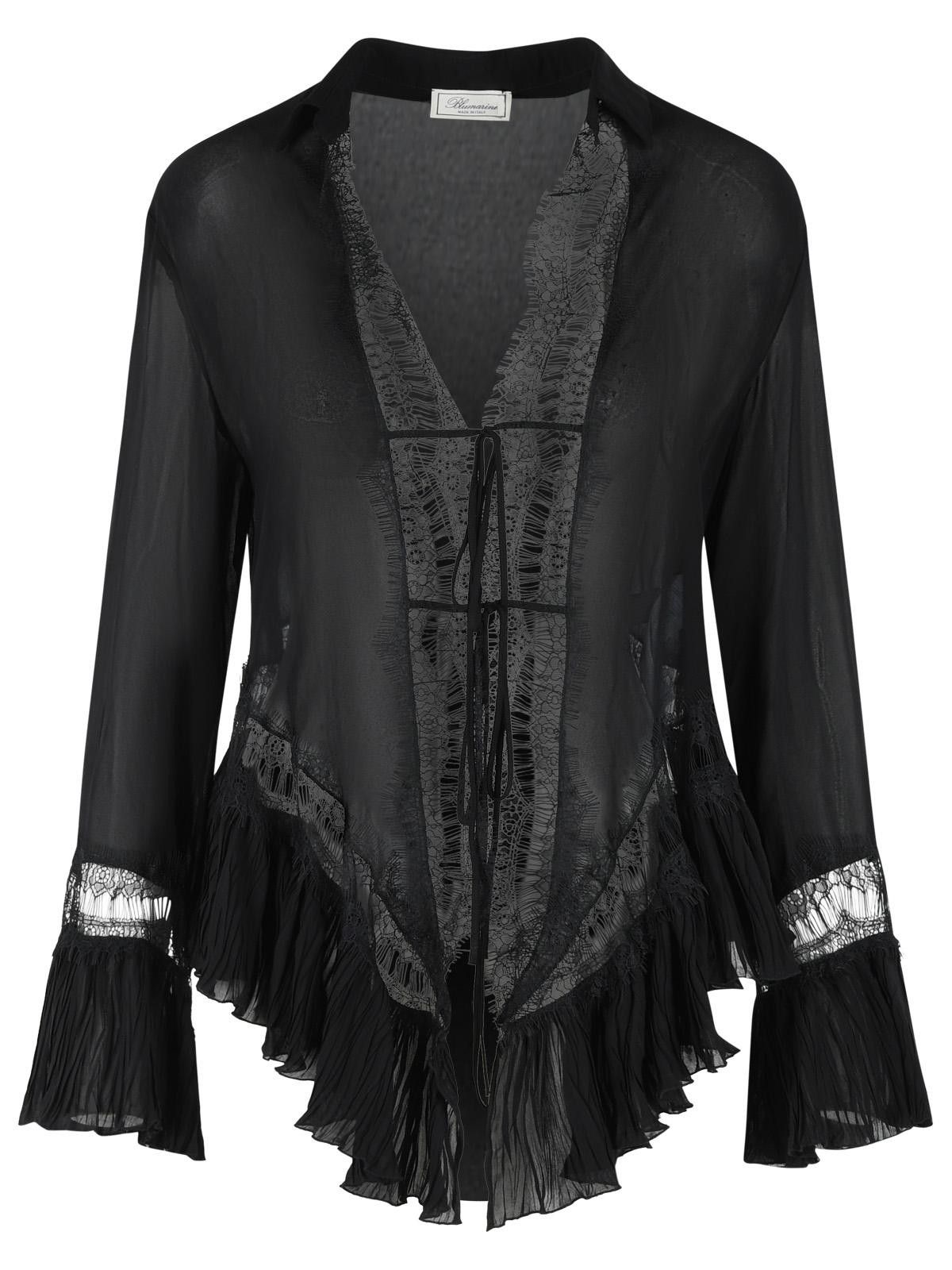 Blumarine BLUMARINE Black Viscose Shirt Size M / US 6-8 / IT 42-44 - 1 Thumbnail