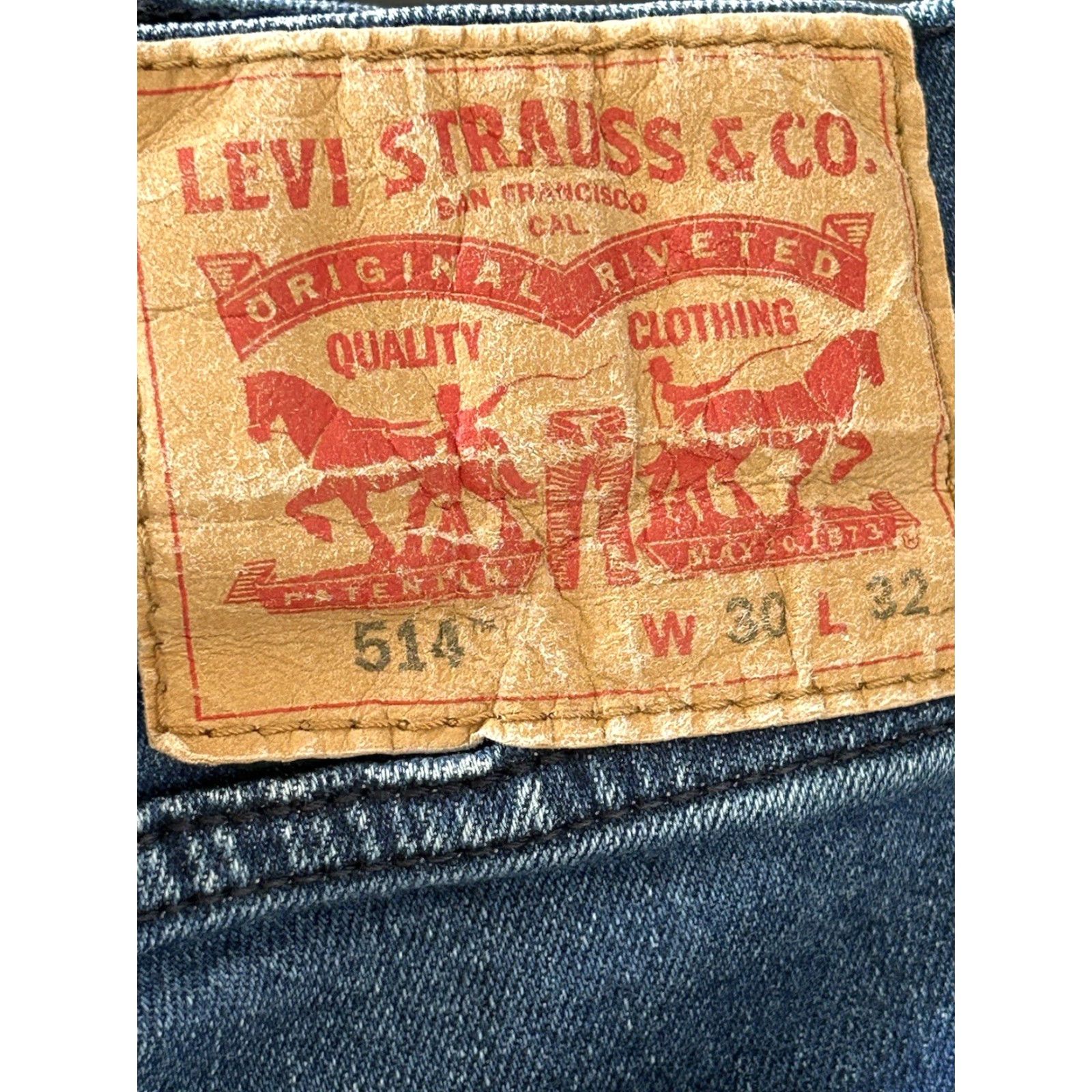Levi's Levi's 514 Jeans Blue Straight 30x32 Men Regular Adult Mens 30 32 Color Blue Clothing Size US 30 / EU 46 - 5 Thumbnail