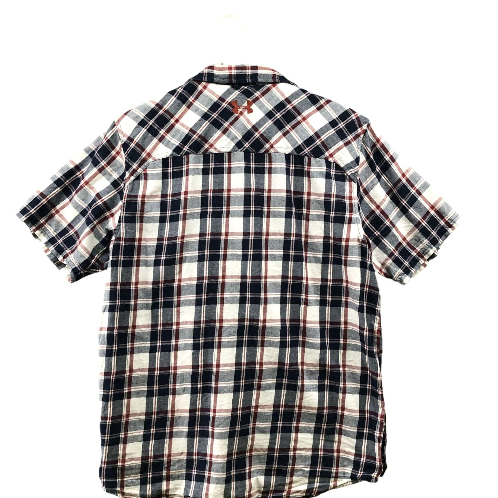 Under Armour Under Armour Shirt Mens M Short Sleeve Button-Down Plaid Cotton Tactical Fishing Embroidered Button-Up Size US M / EU 48-50 / 2 - 2 Thumbnail