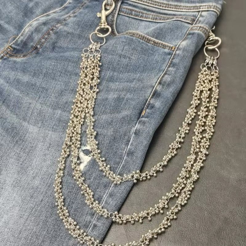 Jewelry Bead Flower Three Tier Silvery Pants Chain Size ONE SIZE - 1 Thumbnail