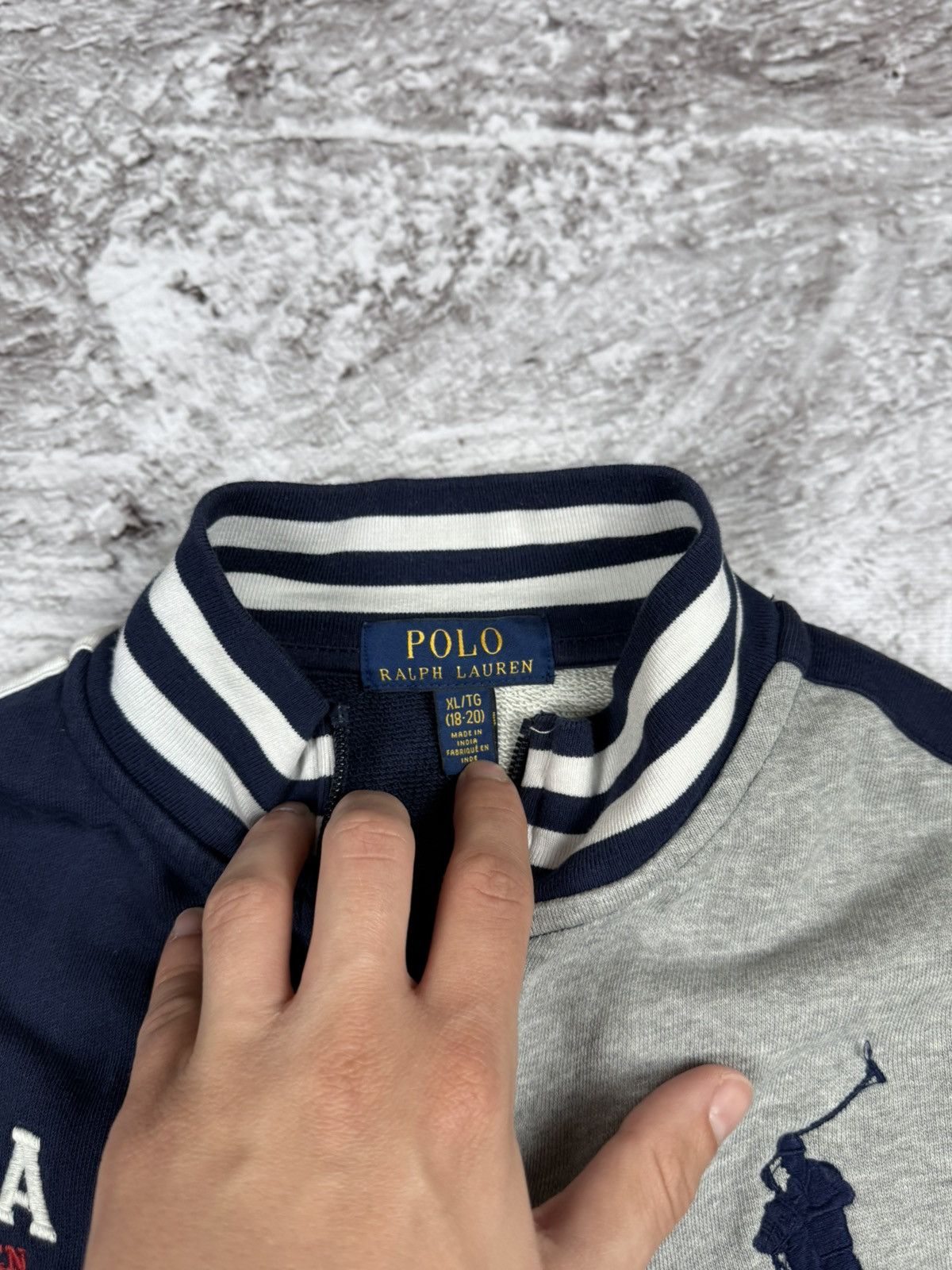 Polo Ralph Lauren × Ralph Lauren × Vintage Chief Keef Polo Ralph Lauren zip sweatshirt grey USA Size US M / EU 48-50 / 2 - 4 Thumbnail