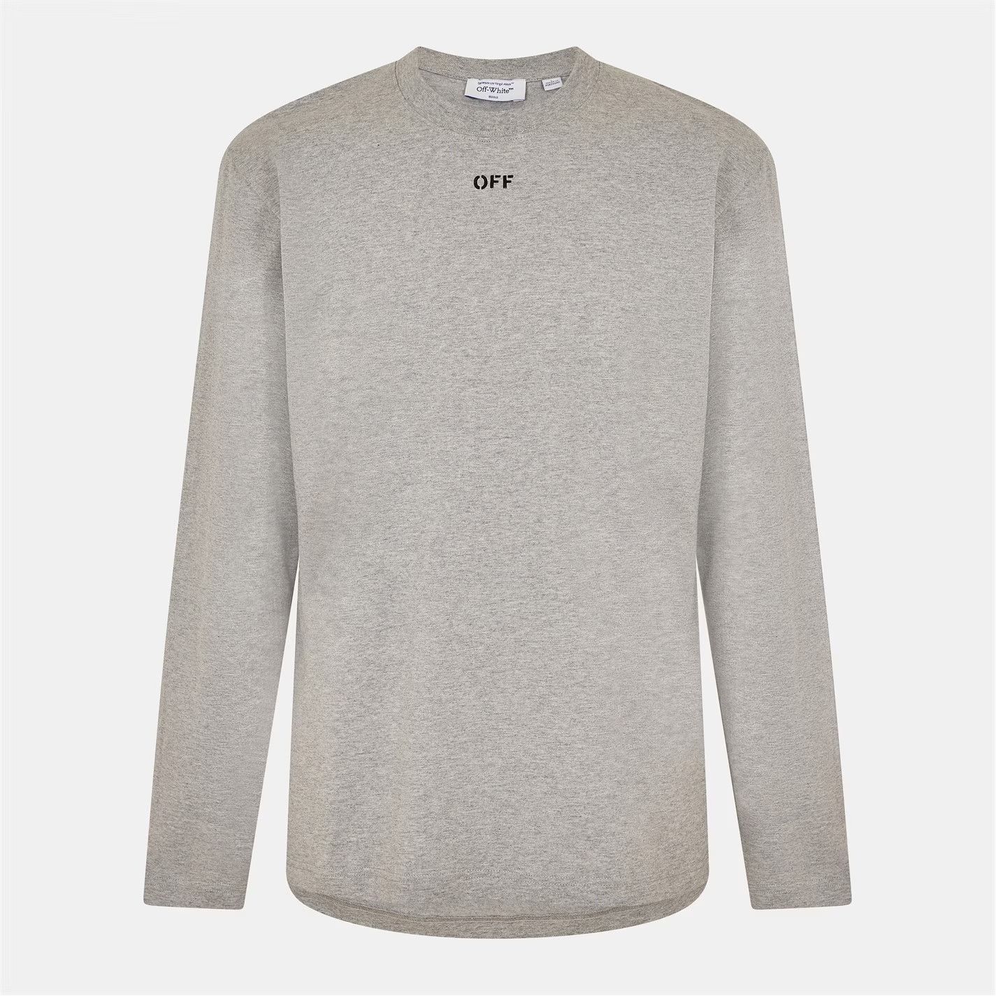 Off-White o1g2r1mq0226 Skate Long Sleeve T-Shirt In Grey Size US M / EU 48-50 / 2 - 1 Thumbnail