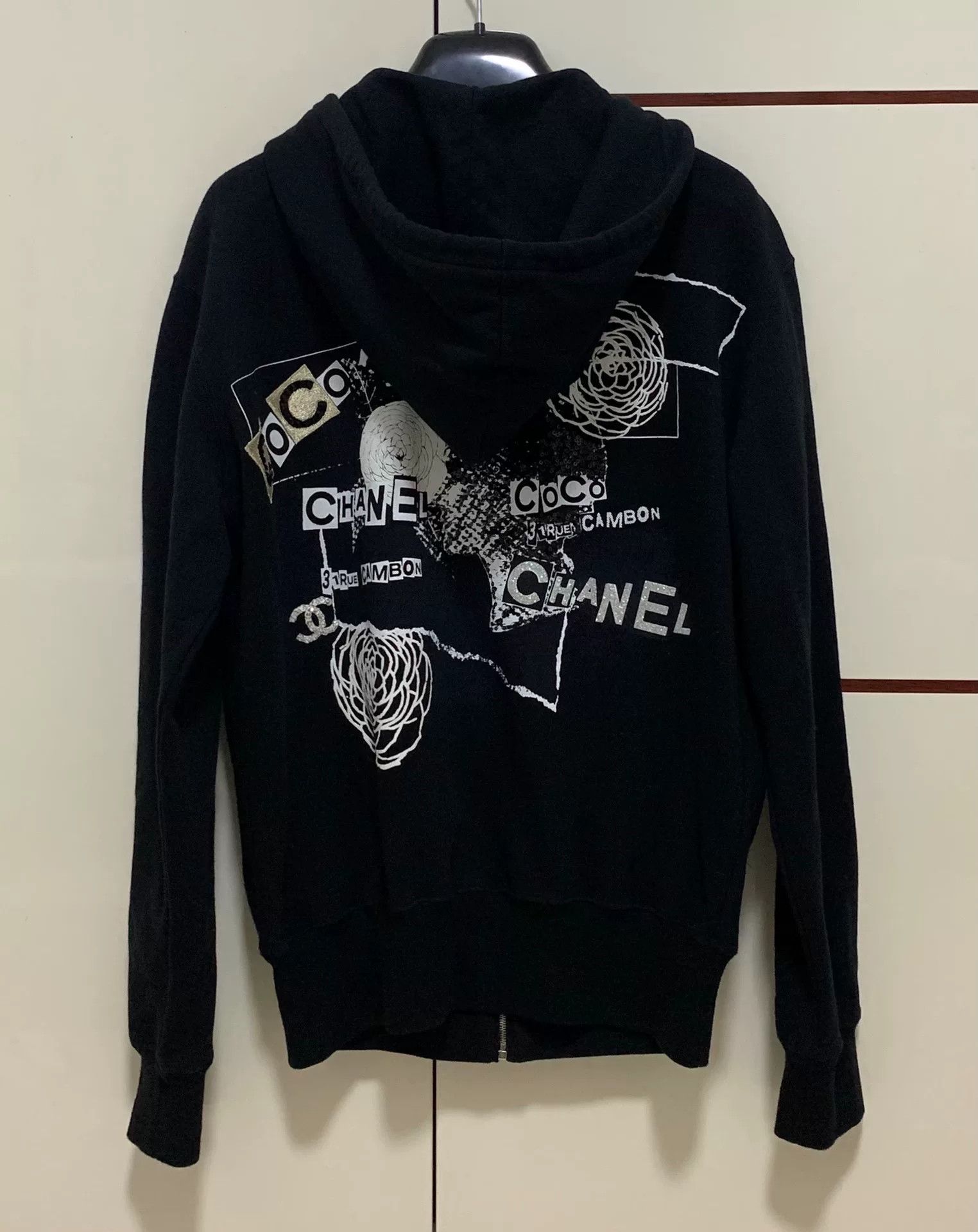 Chanel Chanel Black Graffiti Sequin Hooded Sweatshirt Size S / US 4 / IT 40 - 1 Thumbnail