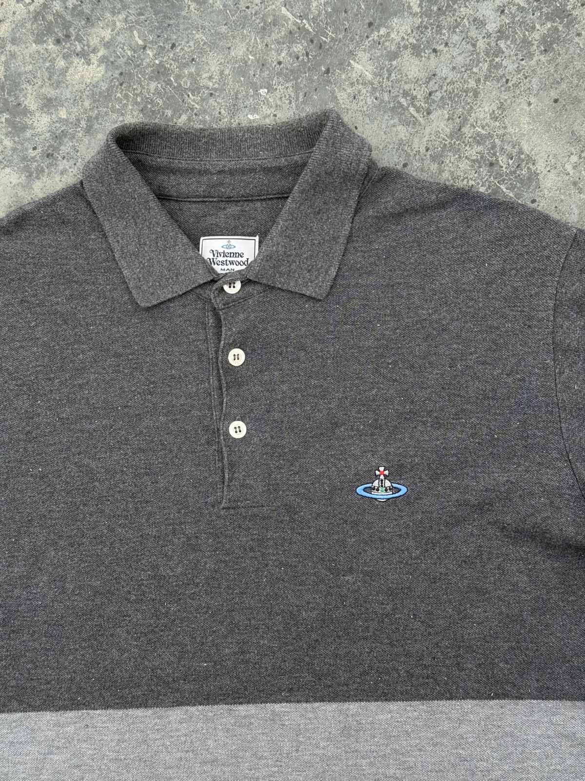 Vivienne Westwood Vintage Vivienne Westwood Polos Grey T-shirt Size US L / EU 52-54 / 3 - 4 Thumbnail