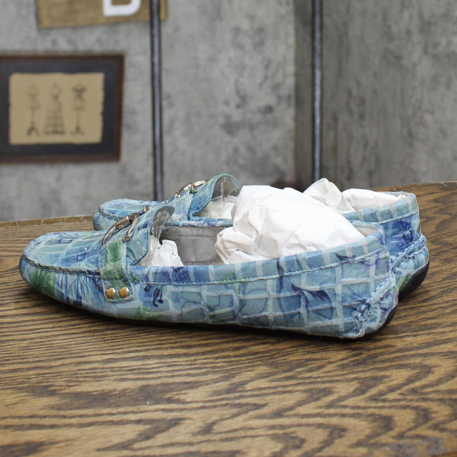 Designer AK Anne Klein Vintage IFLEX AKGREATER Loafers Blue Combo 6M Size US 6 / IT 36 - 2 Thumbnail