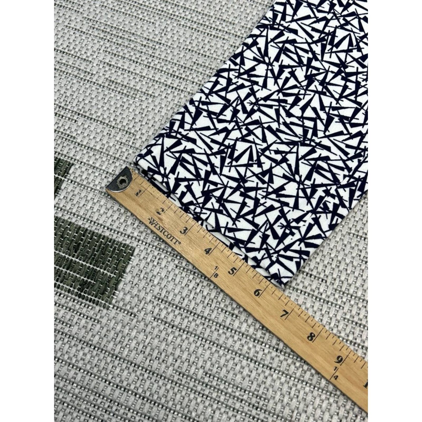 Banana Republic Banana Republic Sloan Pants Womens 6 White Cotton Abstract Straight Leg Size 28" / US 6 / IT 42 - 4 Thumbnail