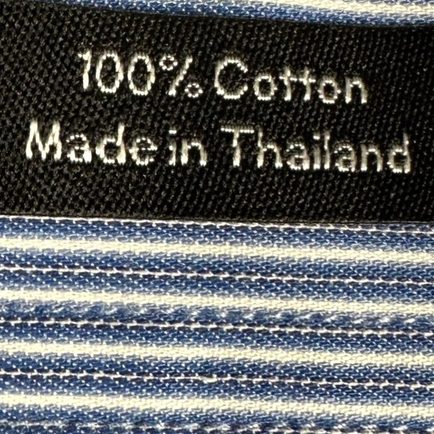Calvin Klein Calvin Klein Shirt Dress Shirt Striped Button Up Blue 18 36-37 2XL Big & Tall Mens - Formal, Business Casual, Cotton, Long Sleeve, Pocket, Button Cuff Size US XXL / EU 58 / 5 - 5 Thumbnail