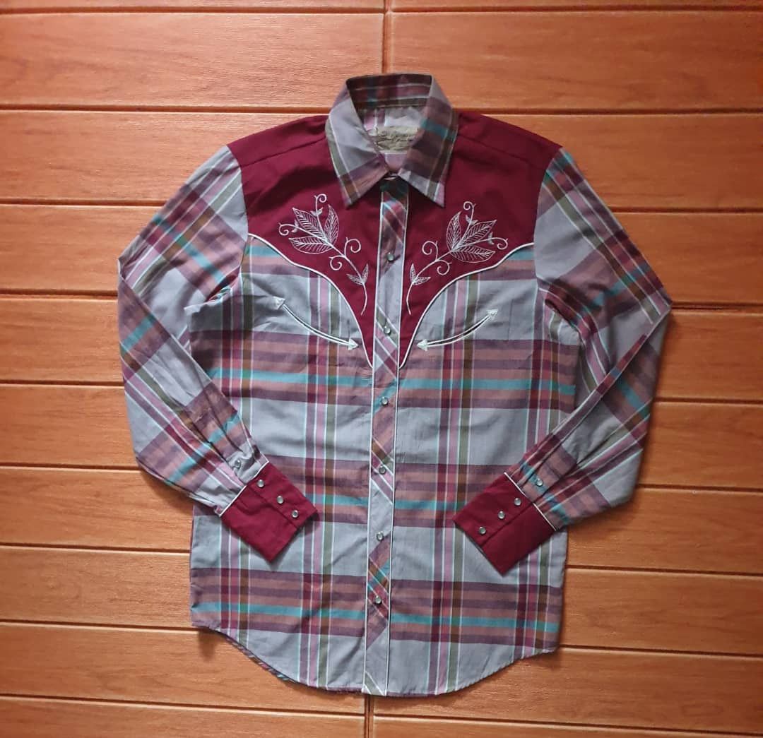 Eternal 💥Calgary Alberta caravan retro smile pocket western shirt Size US L / EU 52-54 / 3 - 1 Thumbnail
