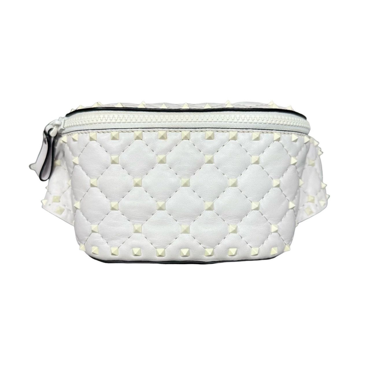 Valentino Valentino Garavani White Rockstud Belt Bag ONE SIZE Size ONE SIZE - 1 Thumbnail