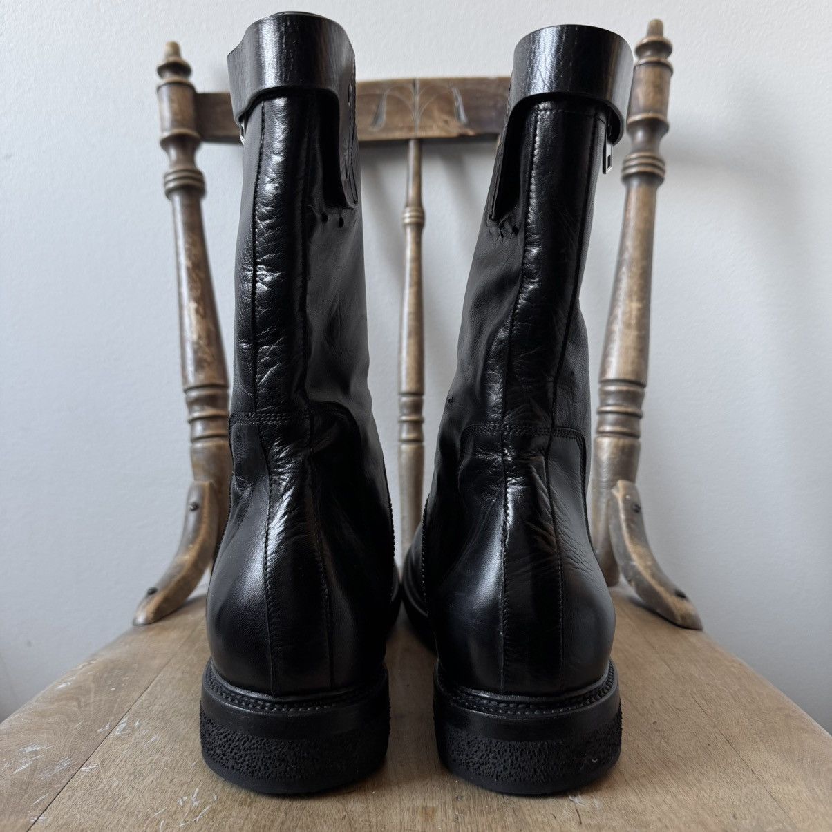 Rick Owens Rick Owens Black Spiral Zip Calf Leather Boots Size US 9 / EU 42 - 3 Thumbnail