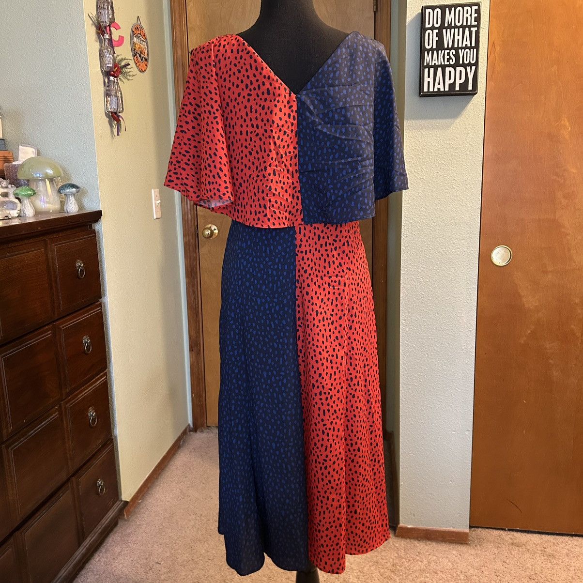 Other Derek Lam Collective color block red blue spotted capelet 44 Size M / US 6-8 / IT 42-44 - 3 Thumbnail