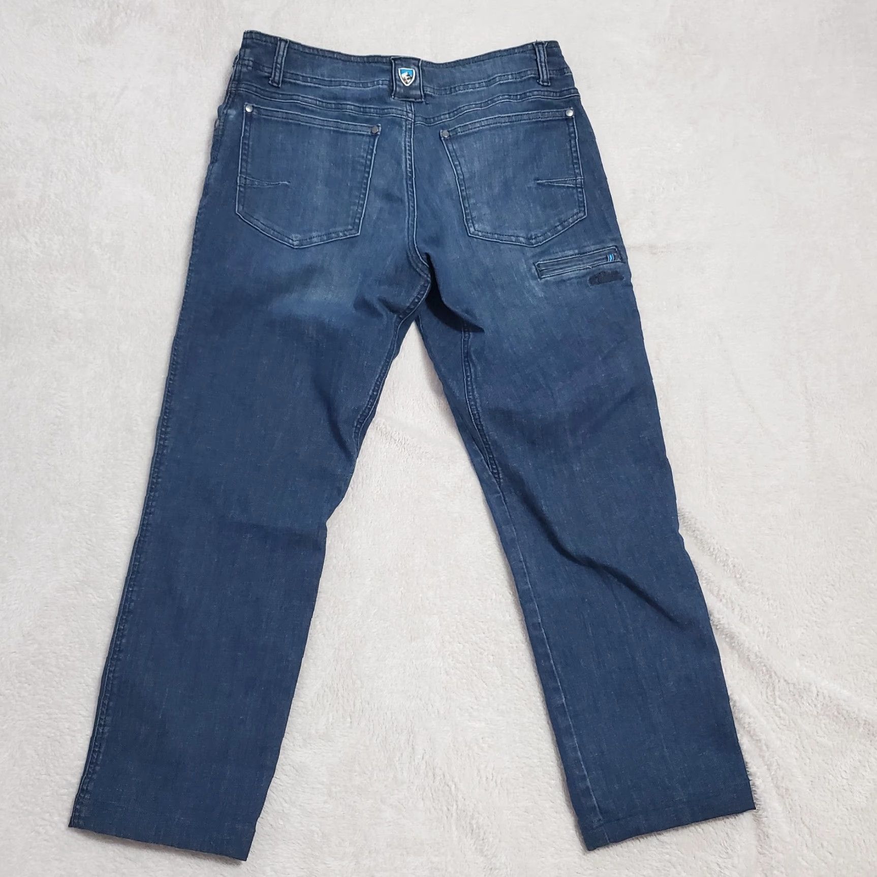Vintage Kuhl Jeans Mens 32x30 Tapered Fit Indigo Dye Stretch Actual 31x26 Style 5201 Size US 32 / EU 48 - 2 Thumbnail