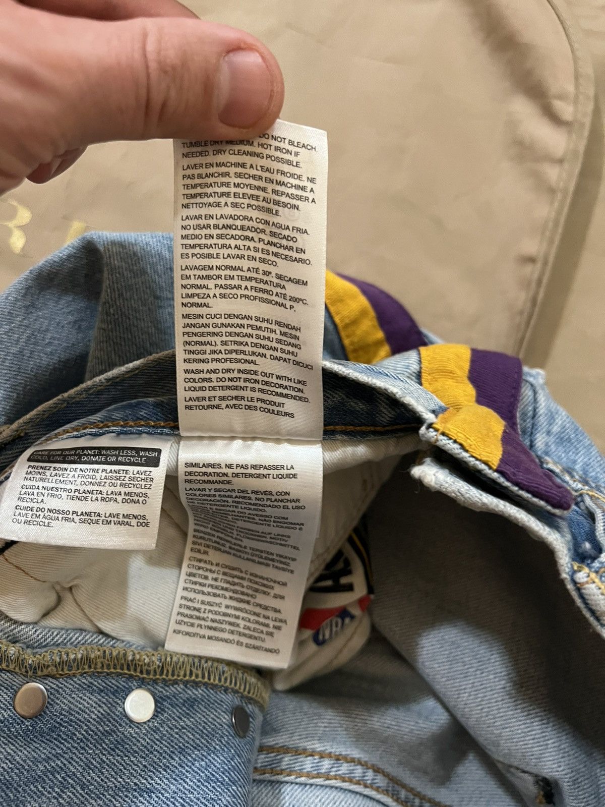 Just Don Just Don Lakers NBA Tearaway Jeans size 32 $900 Size US 32 / EU 48 - 9 Thumbnail