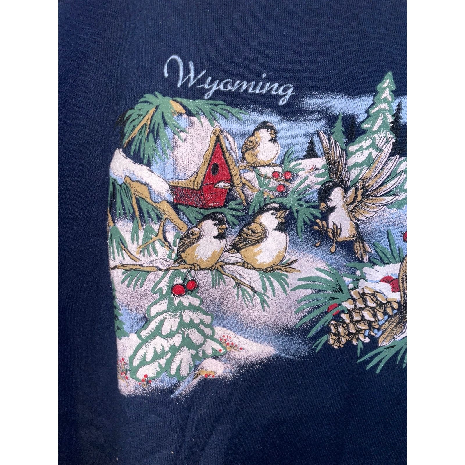 Jerzees Vintage Wyoming Sweatshirt Snow Crewneck Winter VTG 90s M Size US M / EU 48-50 / 2 - 3 Thumbnail