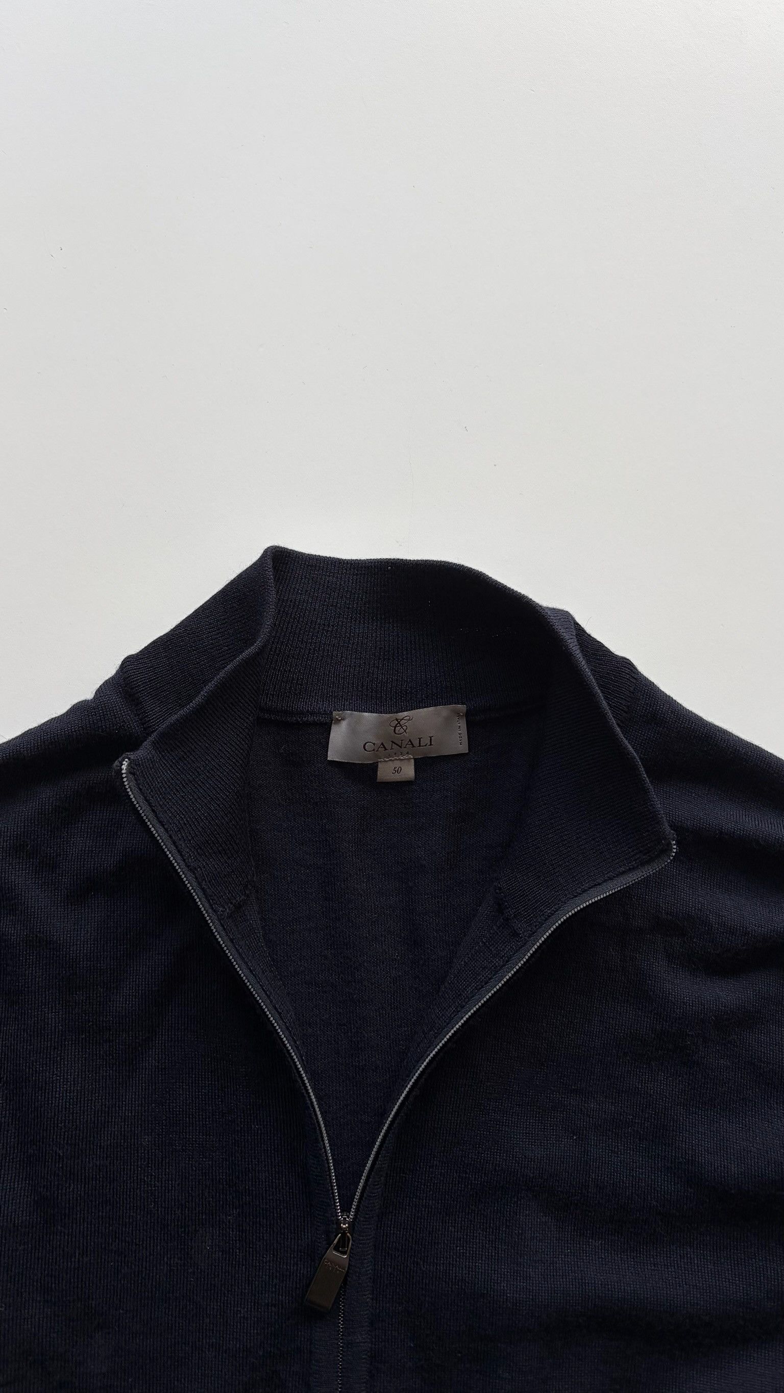 Canali Canali Wool Full Zip Sweater Size US M / EU 48-50 / 2 - 1 Thumbnail