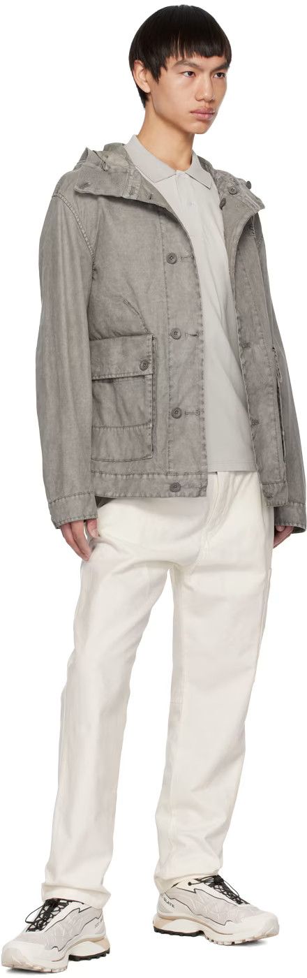 C.P. Company o1y1224 Logo Hooded Jacket in Gray Size US M / EU 48-50 / 2 - 4 Thumbnail