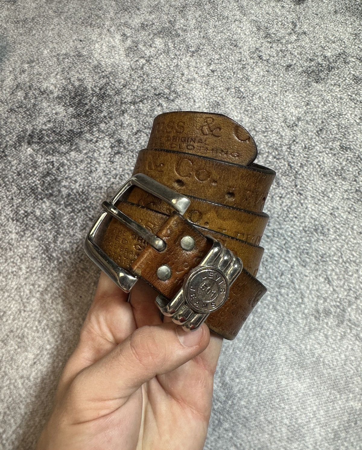 Leather × Levi's Vintage Levi’s Logo Belts Streetwear Leather Style Rare USA Size ONE SIZE - 1 Thumbnail