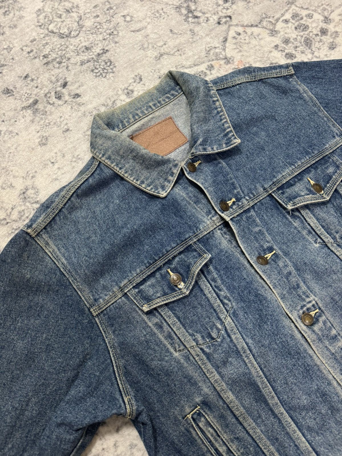 Vintage JAPANESE TUCKER BLUE DENIM JACKET Size US L / EU 52-54 / 3 - 4 Thumbnail