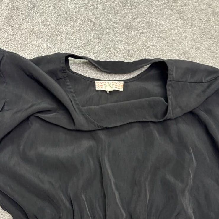 Vintage Pink Republic Dress Woman A-Line Cut Out Sleeveless Black Mini Short Crew Neck Medium Black Classic Workwear LBD Minimalist Vintage No Size M / US 6-8 / IT 42-44 - 4 Thumbnail