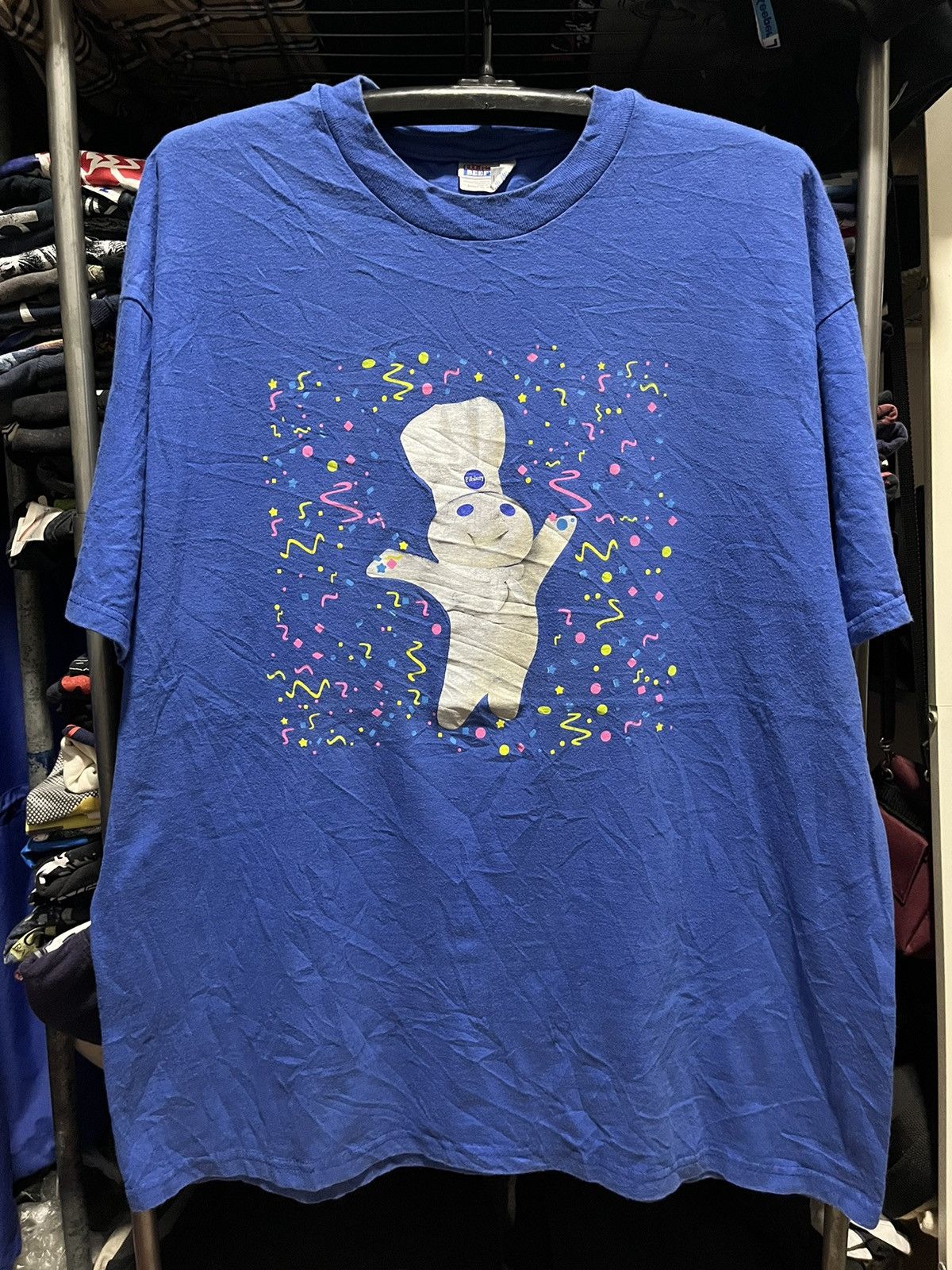 Vintage Pillsbury Doughboy Let’s Celebrate Today Promo Tee 90s Size US XL / EU 56 / 4 - 1 Thumbnail