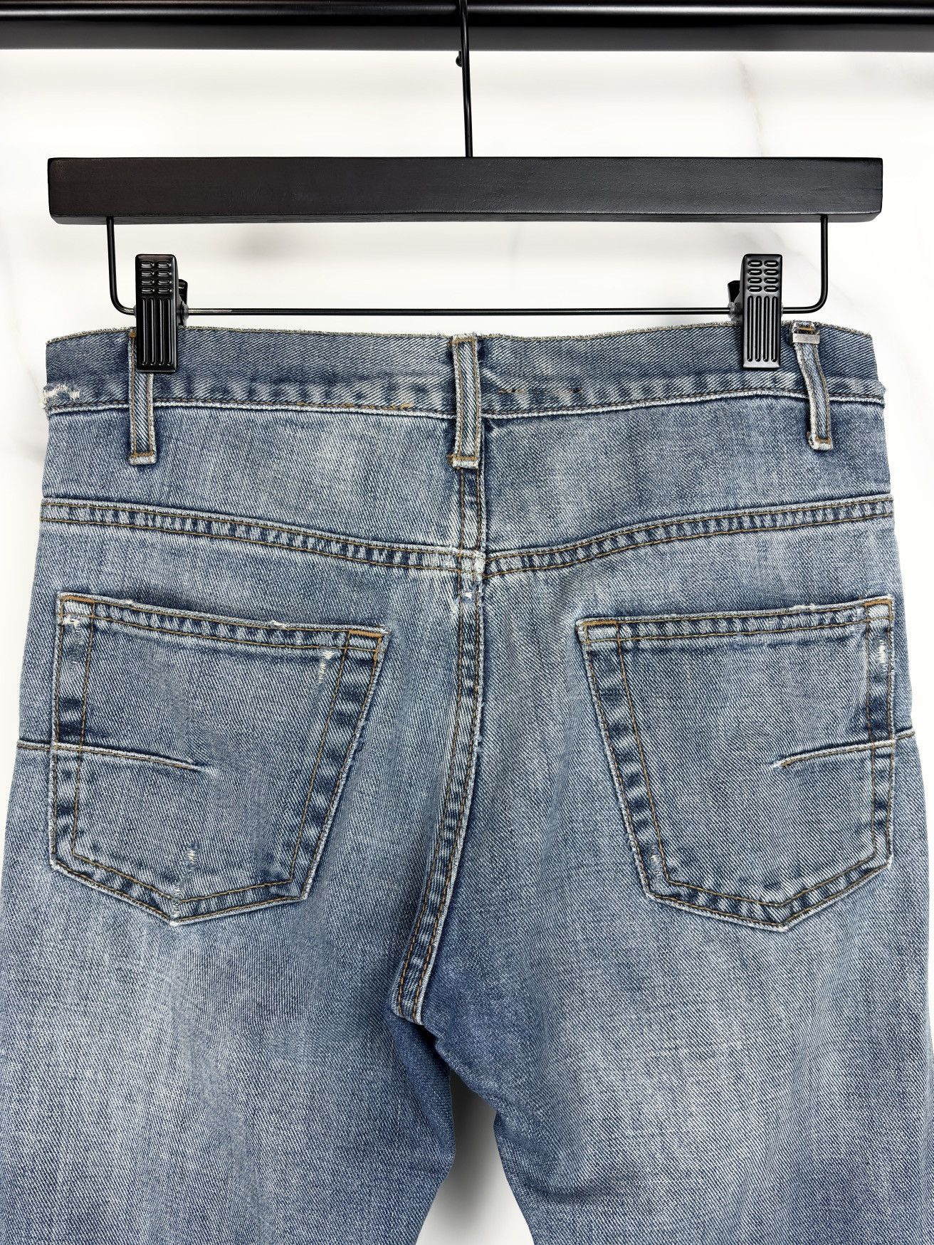 Dior SS08 Dior Homme Lightwash Jake Faded Blue Denim Jeans KVA Size US 27 - 4 Thumbnail