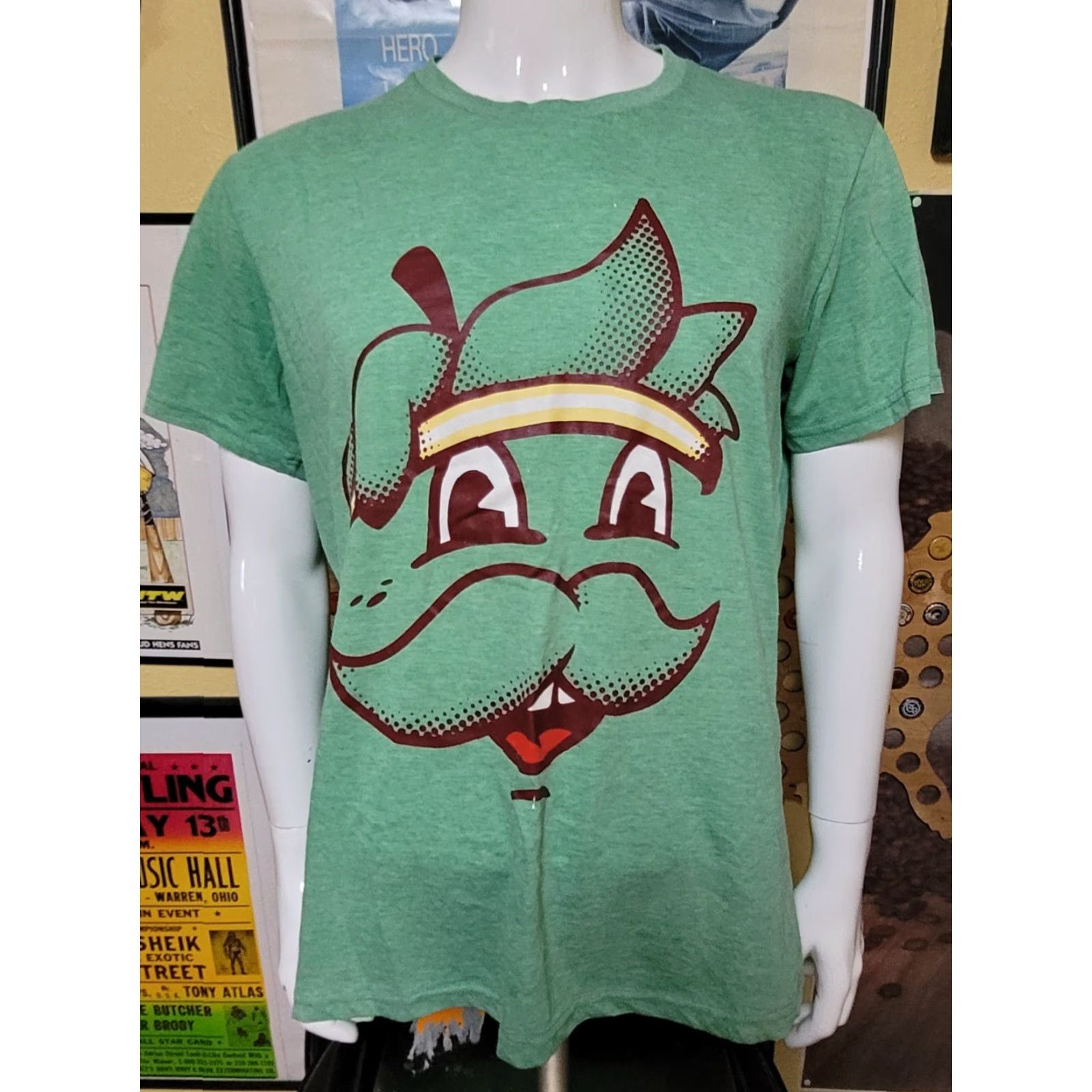 Cider Sour Fish The Hard Cider Run 2018 T Shirt Green Short Sleeve Large Mens Regular Cotton Blend Graphic Tee Running Racing Pattern Solid Men’s L Size US L / EU 52-54 / 3 - 2 Thumbnail
