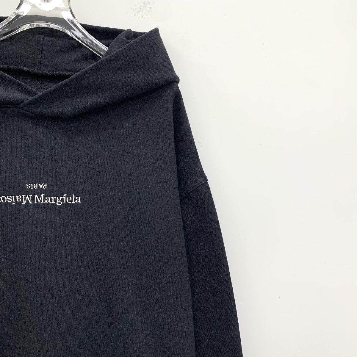 Maison Margiela Maison Margiela Black Logo Monogram Embroidered Sweatshirt Size L / US 10 / IT 46 - 3 Thumbnail