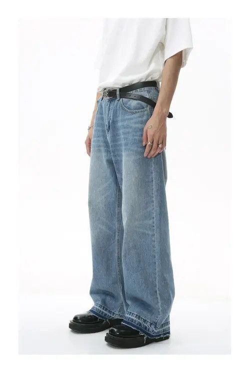 VIBE y2k denim distressed damaged washed jeans Size US 30 / EU 46 - 6 Thumbnail