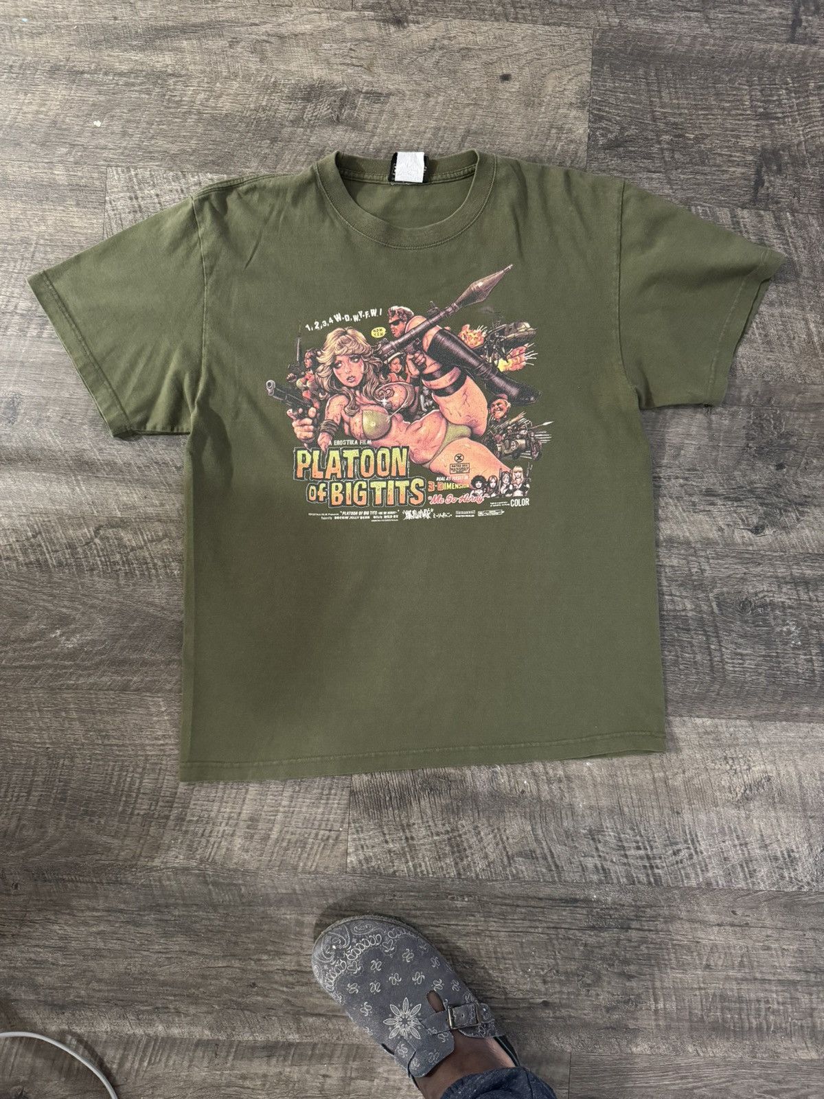 Japanese Brand Erostika “Platoon of Big Tits” Tee | Grailed