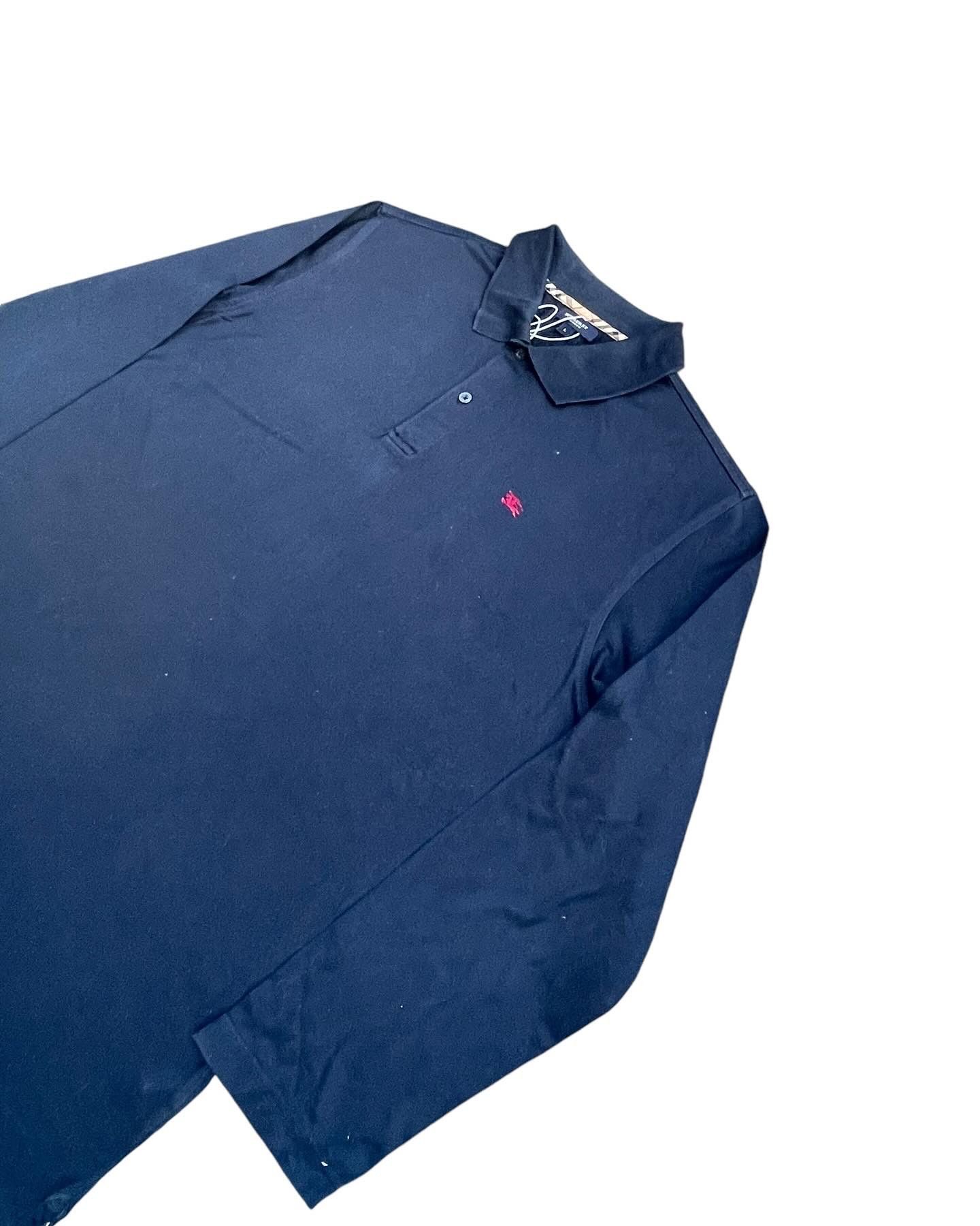 Burberry Vintage Burberry London Polo Shirt Long Sleeve Size US L / EU 52-54 / 3 - 2 Thumbnail