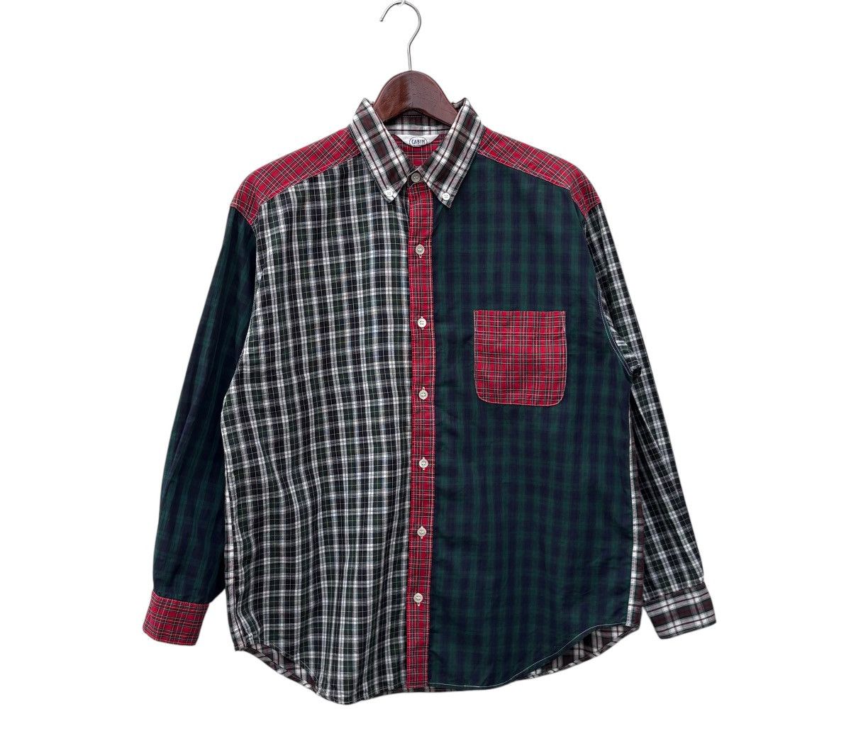 Japanese Brand Japan Brand Cabin Checked Tartan Multicolor Patchwork Shirt Size US M / EU 48-50 / 2 - 1 Thumbnail
