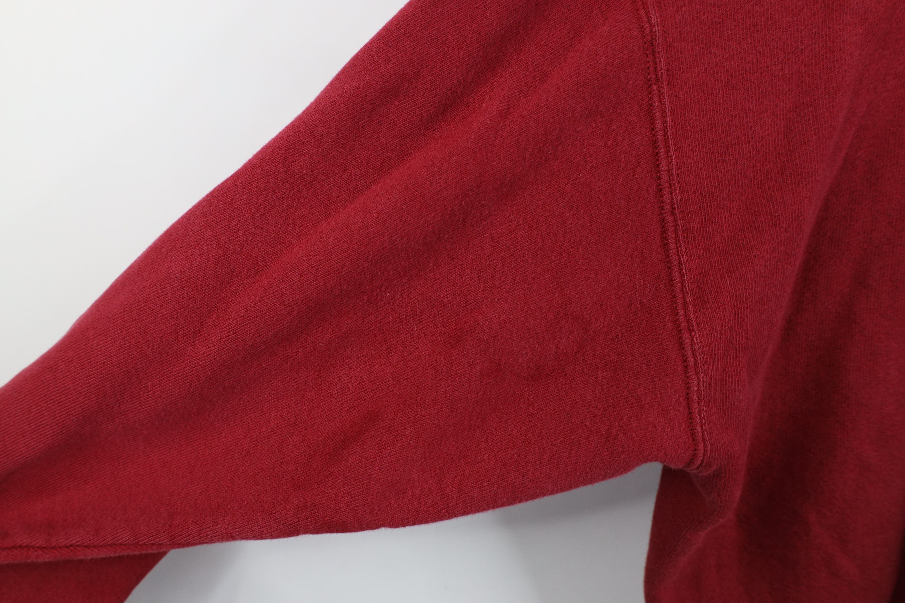 Russell Athletic Vintage 90s Russell Athletic Blank Henley Sweatshirt Red USA Size US L / EU 52-54 / 3 - 11 Thumbnail