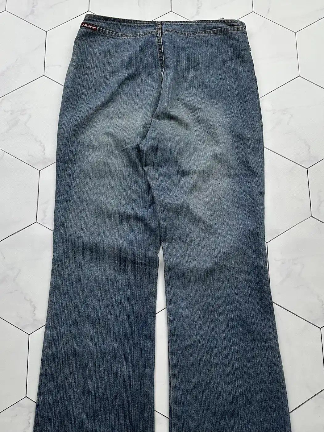 Japanese Brand Vintage Belt Flare Jeans (B479) E2 Size 28" / US 6 / IT 42 - 6 Thumbnail
