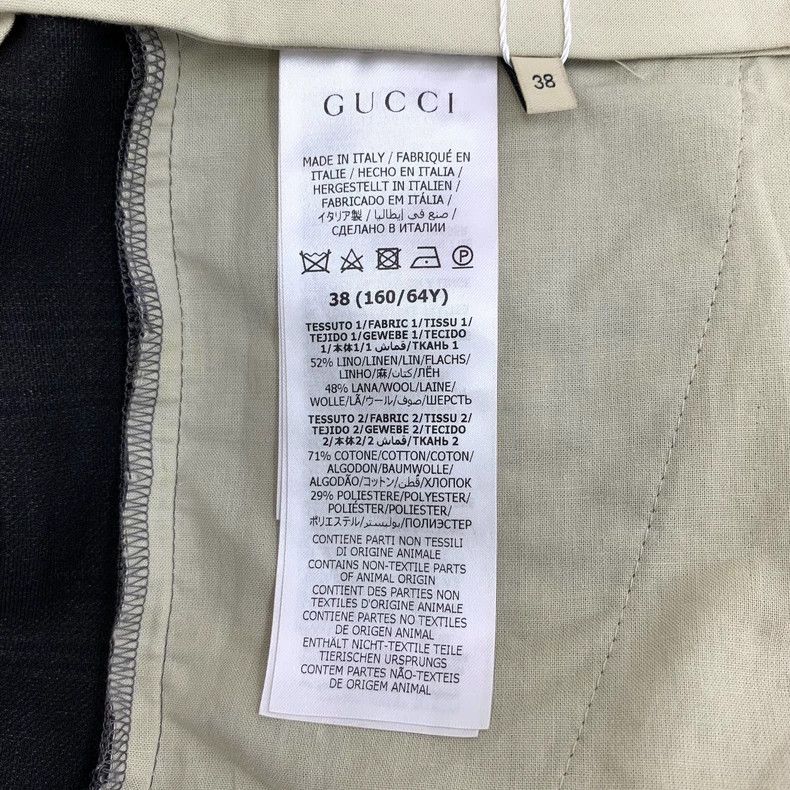 Gucci Gucci SizeS Color-blocked plaid logo jacquan lace linen cas Size US 29 - 6 Thumbnail