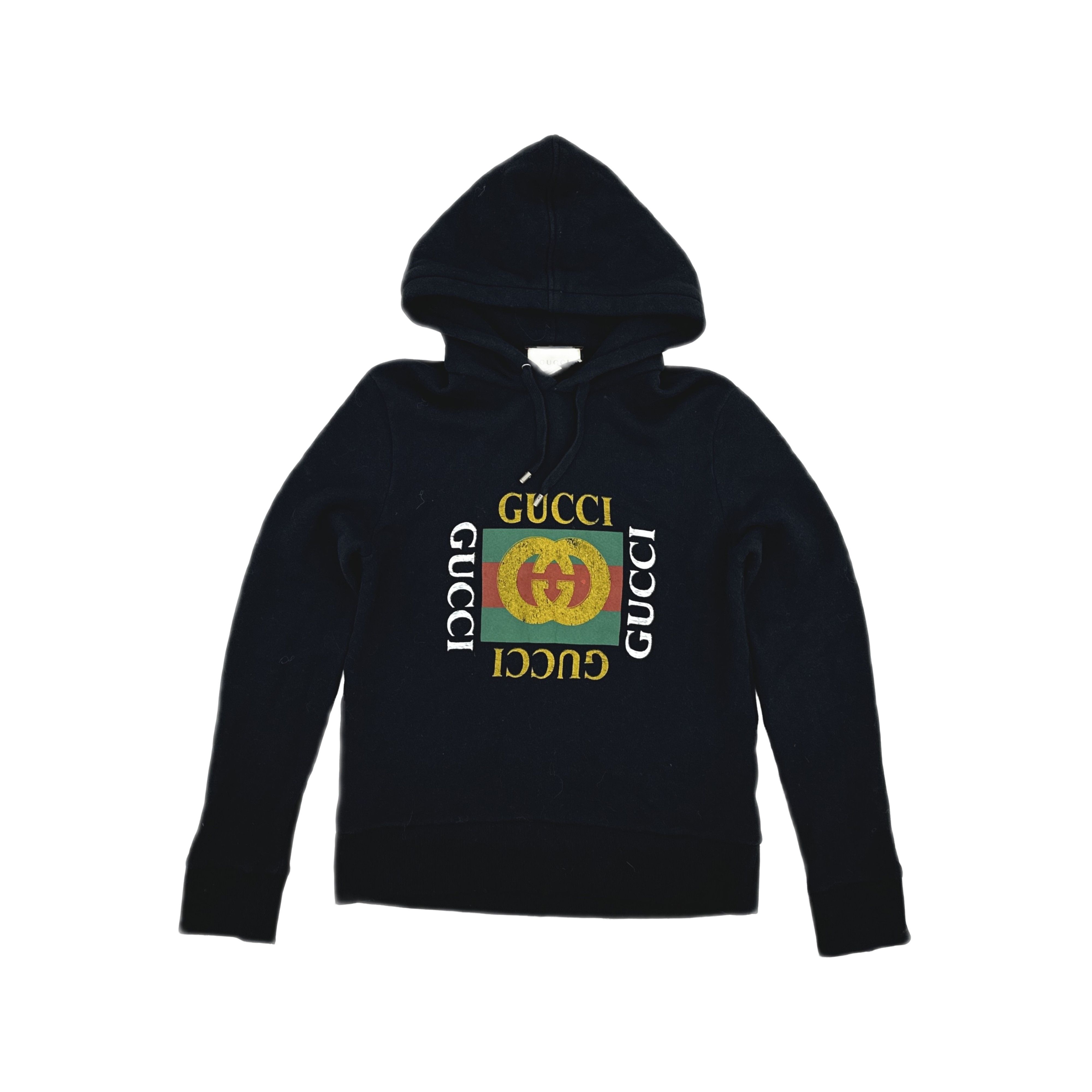 Gucci Gucci Vintage Logo Print Hoodie XS Size US XS / EU 42 / 0 - 1 Thumbnail