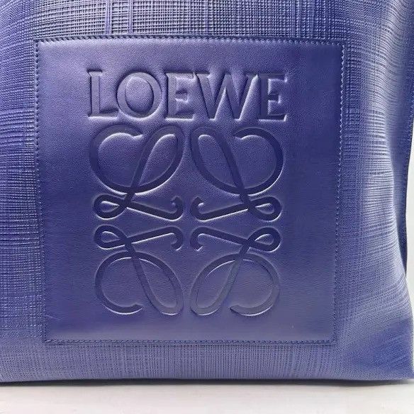 Loewe Loewe Shopper Tote Bag Leather Purple Size ONE SIZE - 4 Thumbnail