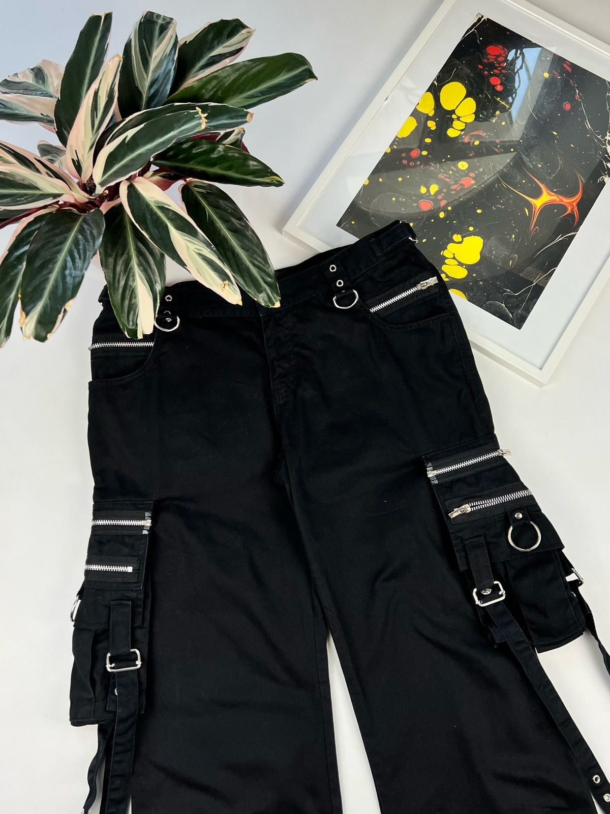 Japanese Brand Vintage Bondage Cargo Pant queen of darkness rock Size US 36 / EU 52 - 8 Thumbnail