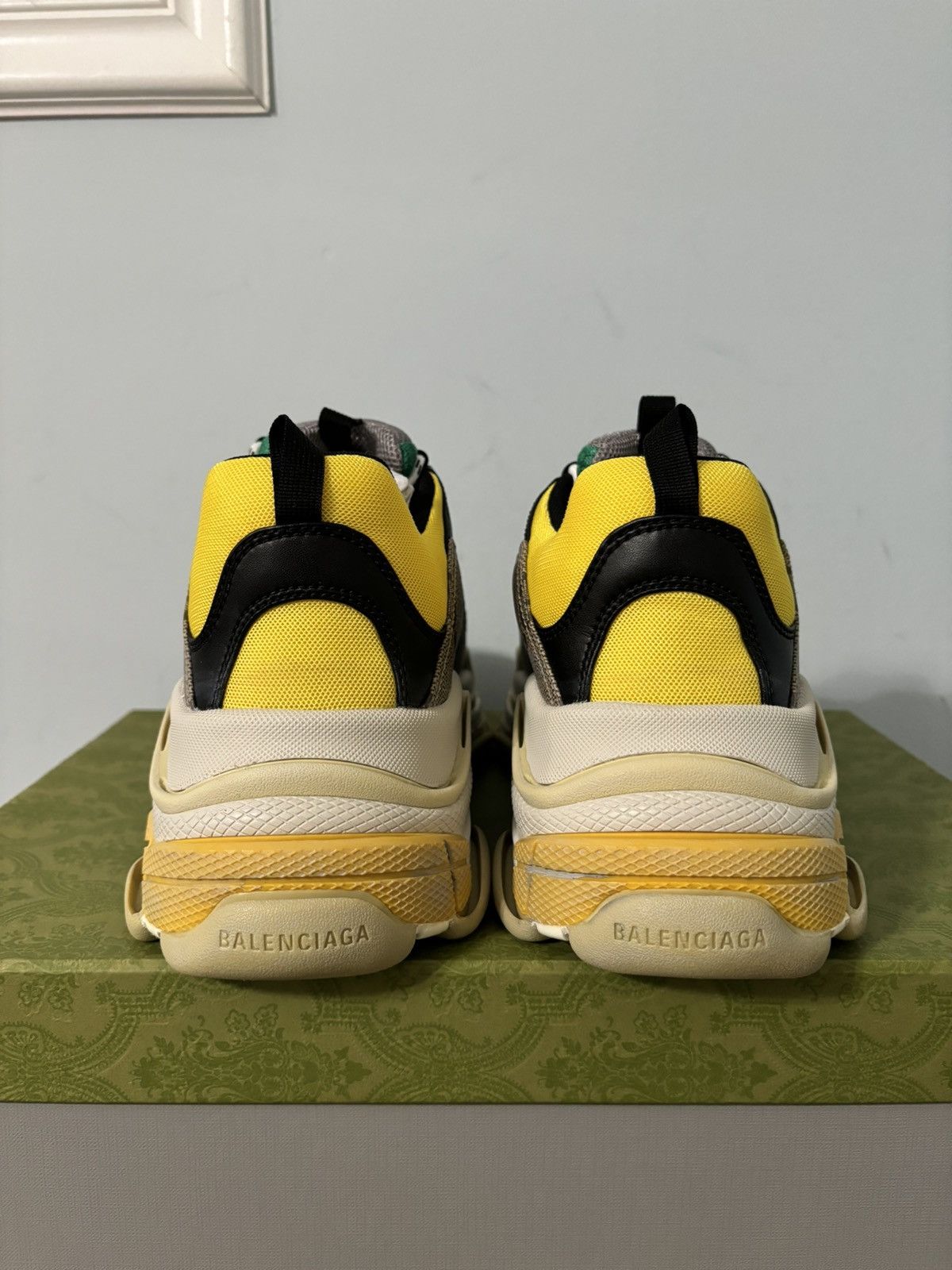 Balenciaga × Gucci Gucci Balenciaga The Hacker Project Triple S Green Yellow Size US 11 / EU 44 - 6 Thumbnail