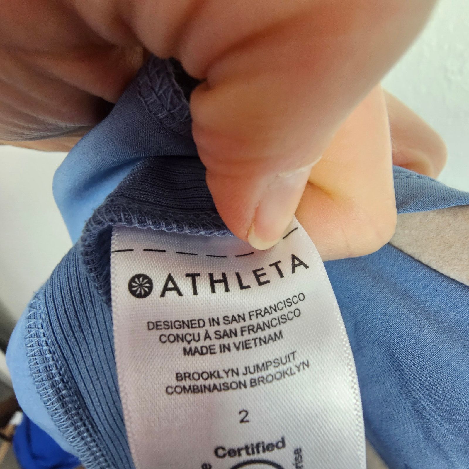 Athleta Athleta Brooklyn Jumpsuit Cottage Blue Size 2 Stretch Active Size 28" / US 6 / IT 42 - 8 Thumbnail