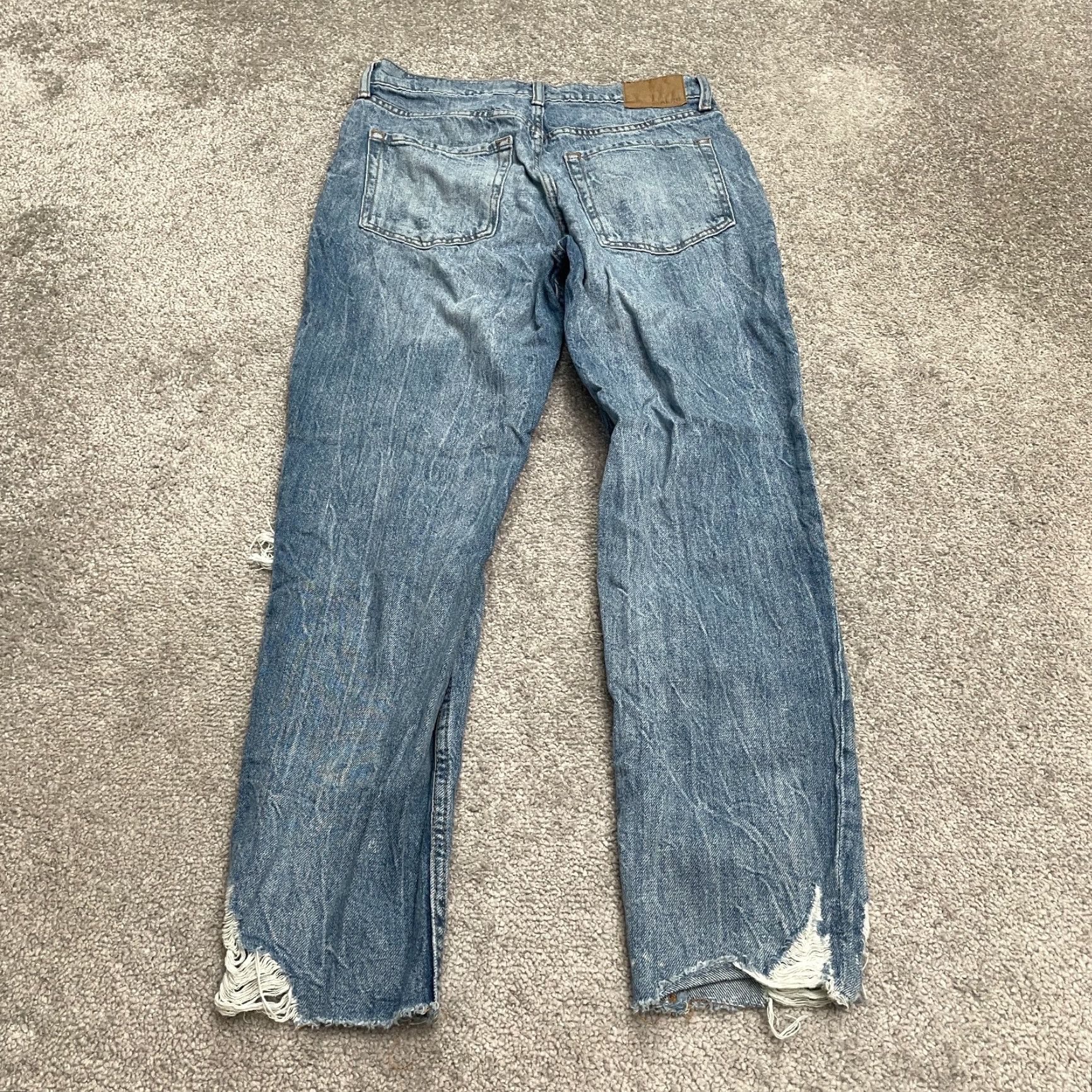 Vintage Aéropostale Distressed Mom Jeans Womens 6R Blue High Rise Acid Wash Casual 28x26 Size 28" / US 6 / IT 42 - 2 Thumbnail
